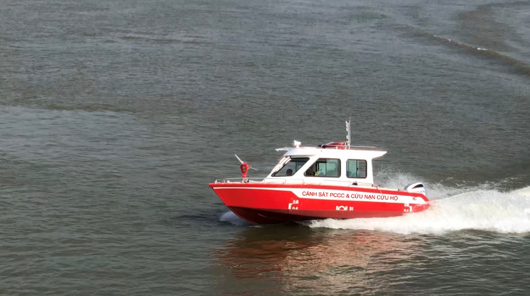 Nghiệm thu và bàn giao 11 Cano PCCC & CNCH do Công ty CPCN James Boat chế tạo